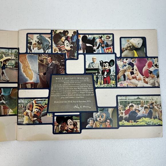Vtg Walt Disney World A Pictorial Souvenir Book 1977 Paperback Mickey Mouse - Picture 6 of 9
